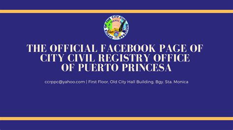 City Civil Registry of Puerto Princesa, First floor, Old City Hall .